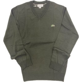 PULLOVER SCOLLO A V MISTO LACOSTE